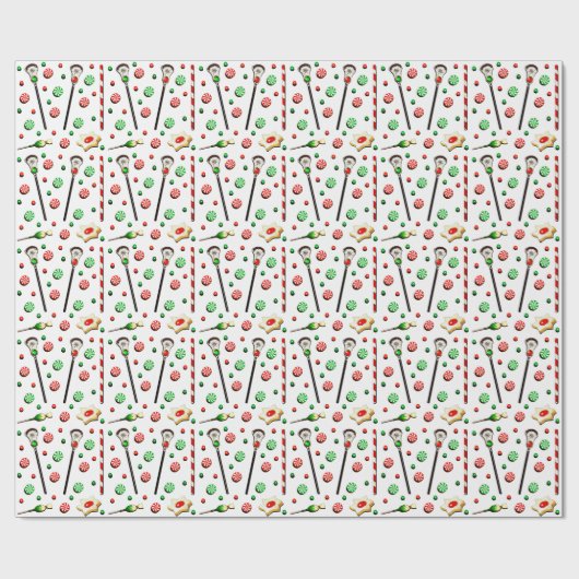 Lacrosse Weihnachtsgeschenk Geschenkpapier (Flach)