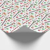 Lacrosse Weihnachtsgeschenk Geschenkpapier (Ecke)
