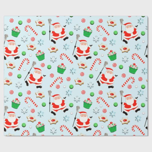 Lacrosse Weihnachtsgeschenk Geschenkpapier (Flach)