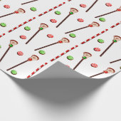 Lacrosse Weihnachtsgeschenk Geschenkpapier (Ecke)