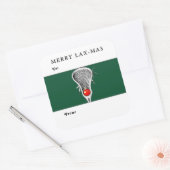 Lacrosse Weihnachtsgeschenke Tags Quadratischer Aufkleber (Umschlag)