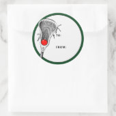 Lacrosse Weihnachtsgeschenke Tags Runder Aufkleber (Tasche)