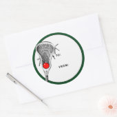 Lacrosse Weihnachtsgeschenke Tags Runder Aufkleber (Umschlag)