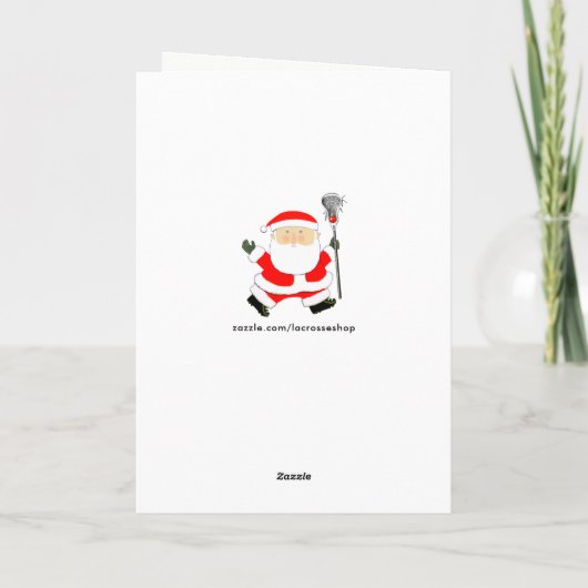 Lacrosse Weihnachtskarte Feiertagskarte (Rückseite)
