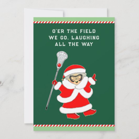 Lacrosse-Weihnachtskarten Feiertagskarte (Vorderseite)