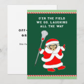 Lacrosse-Weihnachtskarten Feiertagskarte (Vorne/Hinten)