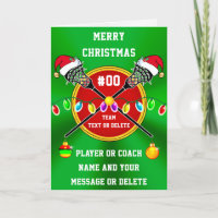 Lacrosse Weihnachtskarten für Spieler oder Coaches