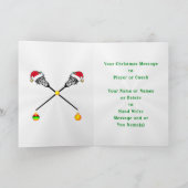 Lacrosse-Weihnachtskarten für Spieler oder Trainer Karte (Innenseite)