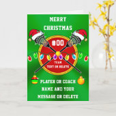 Lacrosse-Weihnachtskarten für Spieler oder Trainer Karte (Gelbe Blume)