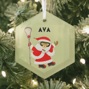 Lacrosse-Weihnachtskollektion für Mädchen Ornament Aus Glas