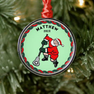 Lacrosse-Weihnachtskollektion Ornament Aus Metall