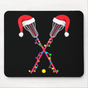 Lacrosse Weihnachtsmannmütze Weihnachtsbeleuchtung Mousepad