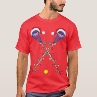 Lacrosse Weihnachtsmannmütze Weihnachtslicht Light T-Shirt