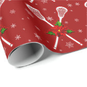 Lacrosse-WeihnachtsPackpapier Geschenkpapier (Rolleneckpunkt)