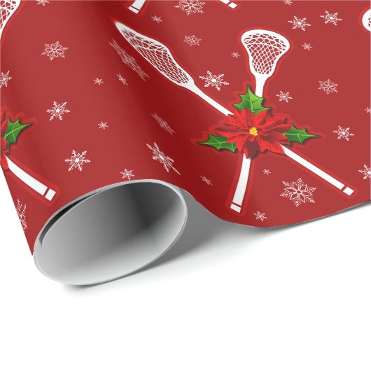 Lacrosse-WeihnachtsPackpapier Geschenkpapier (Rolleneckpunkt)