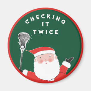 Lacrosse-Weihnachtsstrumpf-Füller Magnet