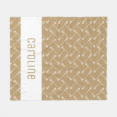 Lacrosse White Sticks Gemustert Fleecedecke (Vorderseite (Horizontal))