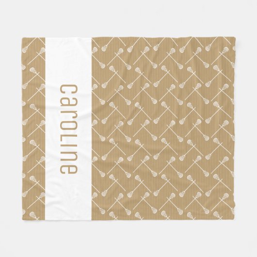 Lacrosse White Sticks Gemustert Fleecedecke (Vorderseite (Horizontal))