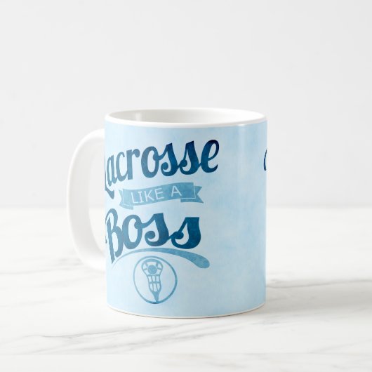 Lacrosse wie ein Boss Kaffeetasse (Vorderseite Links)