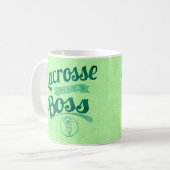 Lacrosse wie ein Boss Kaffeetasse (Vorderseite Links)