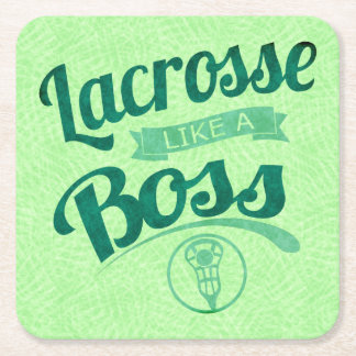 Lacrosse wie ein Boss Rechteckiger Pappuntersetzer
