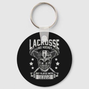 Lacrosse wie Hockey, aber mit Lax Player Gi gespie Schlüsselanhänger