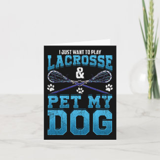 Lacrosse wiedergeben und einen Hunde-Lacrosse-Play Karte