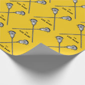 Lacrosse Yellow Gift Geschenkpapier (Ecke)