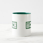 Lacrosse-Zug - Grün Zweifarbige Tasse (Mittel)