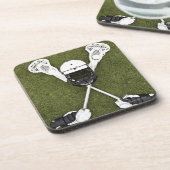 Lacrossestöcke, Handschuhe, Bälle und Getränkeuntersetzer (Linke Seite)