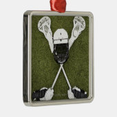 Lacrossestöcke, Handschuhe, Bälle und Ornament Aus Metall (Rechts)