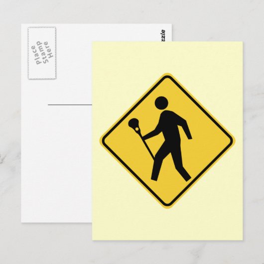 Lacrossing Postkarte (Vorne/Hinten)