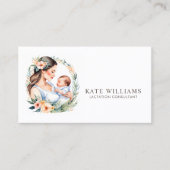 Lactatberater Monogram Watercolor Visitenkarte (Vorderseite)