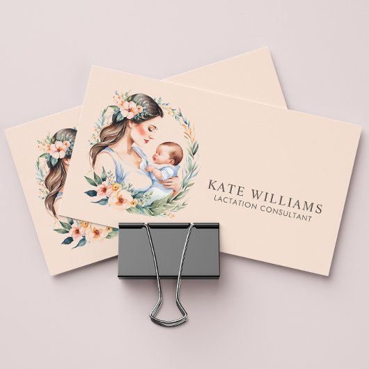 Lactatberater Monogram Watercolor Visitenkarte