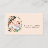 Lactatberater Monogram Watercolor Visitenkarte (Vorderseite)