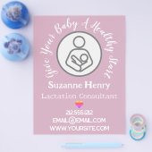 Lactation Consultant Breastfeeding Rainbow Pink Flyer (Einzeln)