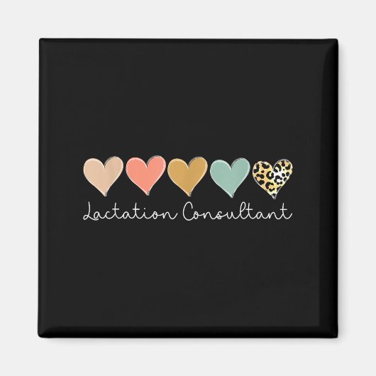 Lactation Consultant Leopard Heart, Valentine's Da Magnet (Vorne)