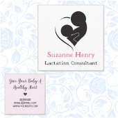 Lactatspezialist Pflege Baby Pink Quadratische Visitenkarte