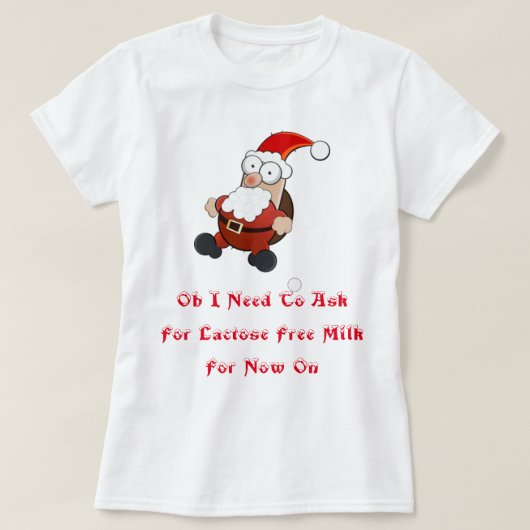 Lactose Free Milk Santa T-Shirt (Design vorne)