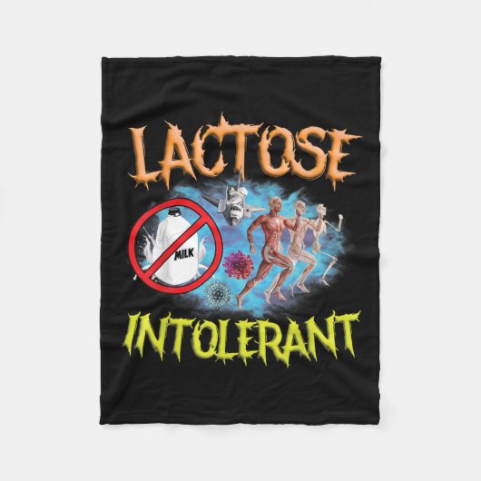 Lactose Intoleranz Ironischer Sarcastic Funny Spaß Fleecedecke (Vorderseite)