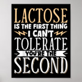 Lactose Is The First Thing I Cant Tolerate Youre T Poster (Vorne)