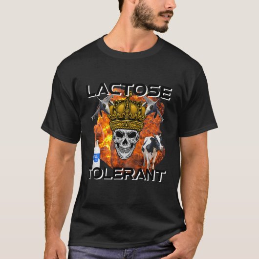 Lactose-tolerant Funny Trendy Meme T-Shirt (Vorderseite)