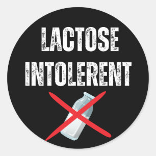Lactoseintoleranz Runder Aufkleber