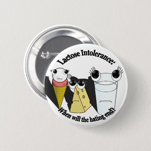 Lactoseunverträglichkeitsknopf Button (Vorne & Hinten)