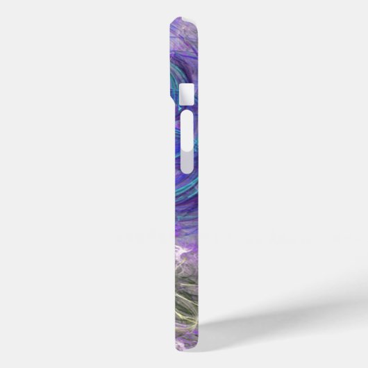 Lacy Abstrakte Blume Lila Blue Digital Art Case-Mate iPhone Hülle (Rückseite / Links)