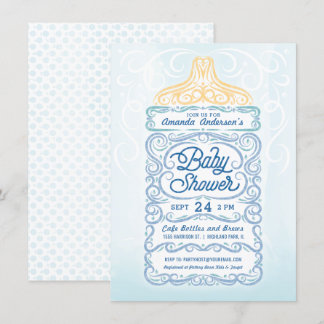 Lacy Baby Boy Dusche Einladung