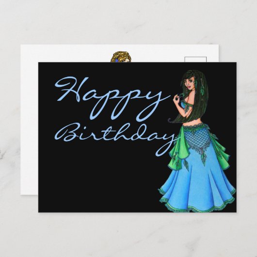 Lacy Belly Dancer Postkarte (Vorne/Hinten)