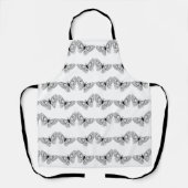Lacy Black Butterfells Allover Print Schürze (Vorderseite)