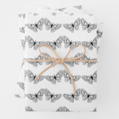 Lacy Black Butterfells Packpapier Sheets Geschenkpapier Set (Beispiel)