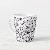 Lacy Black Doodle Latte-Tasse Milchtasse (Linke Ecke)